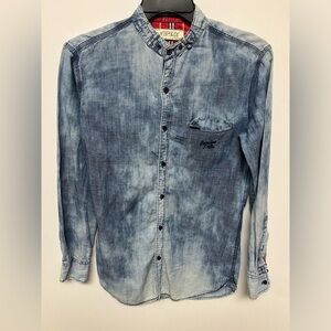 AMSTERDAM COUTURE MEN’S VINTAGE SHIRT SIZE XL SLIM   LIGHT/MEDIUM SHADED DENIM